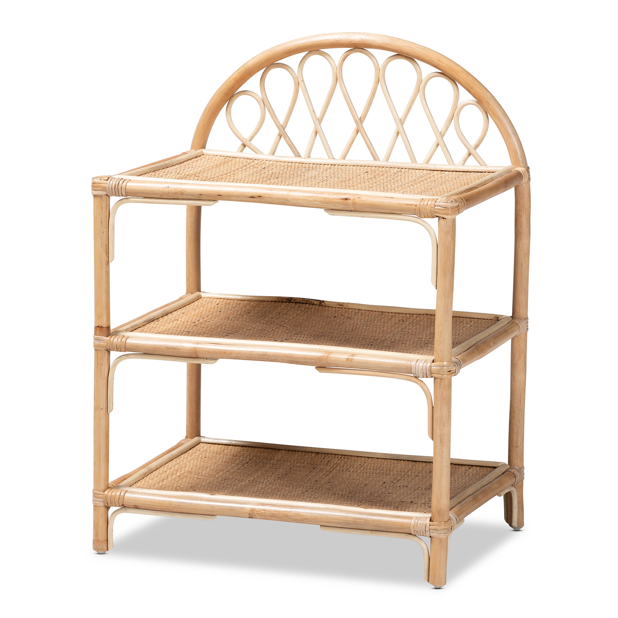 Small rattan store bookshelf